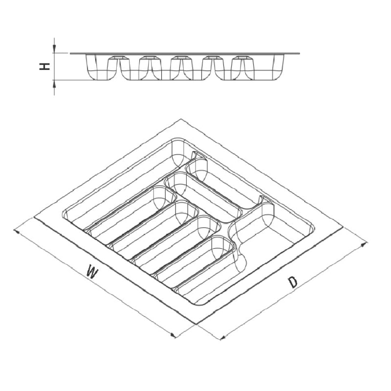 RANGE COUVERT GRIS STARAX 30CM