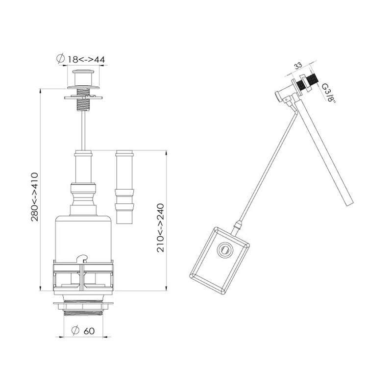 MECANISME DE CHASSE A TIRETTE ROSA EJIM