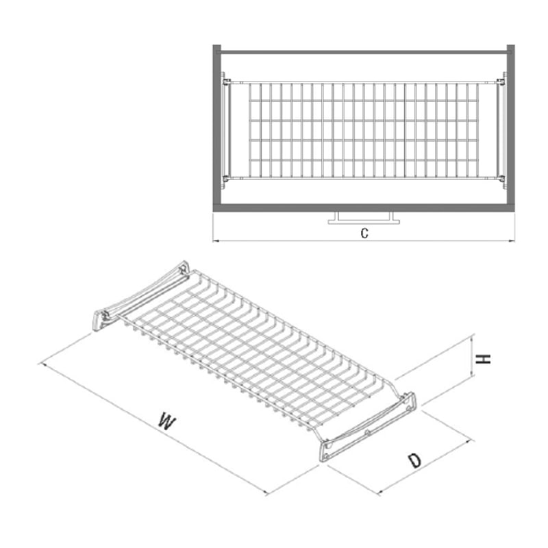 PORTE ASSIETTE STARAX 90CM