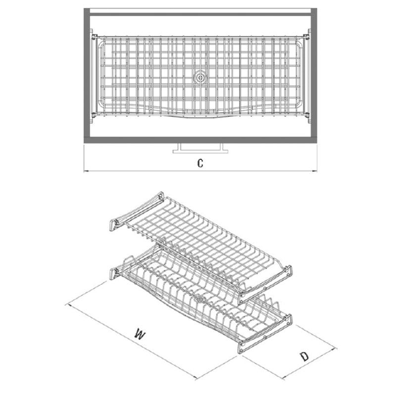 PORTE ASSIETTE-VERRE FIX