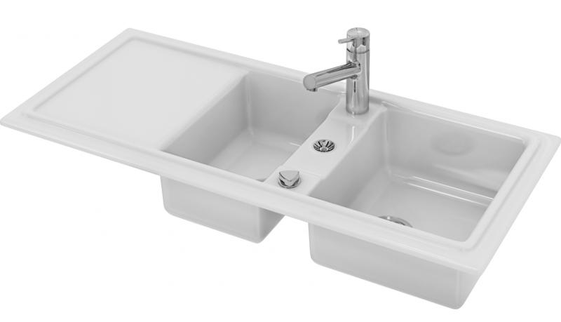 EVIER ENCASTRE DURAVIT CASSIA 116X510 BLANC