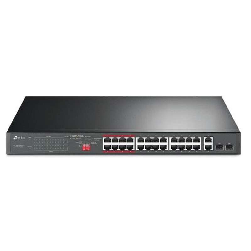Switch TP-LINK 24 ports PoE 10/100 Mbps + 2 ports Gigabit + 2 Ports SFP