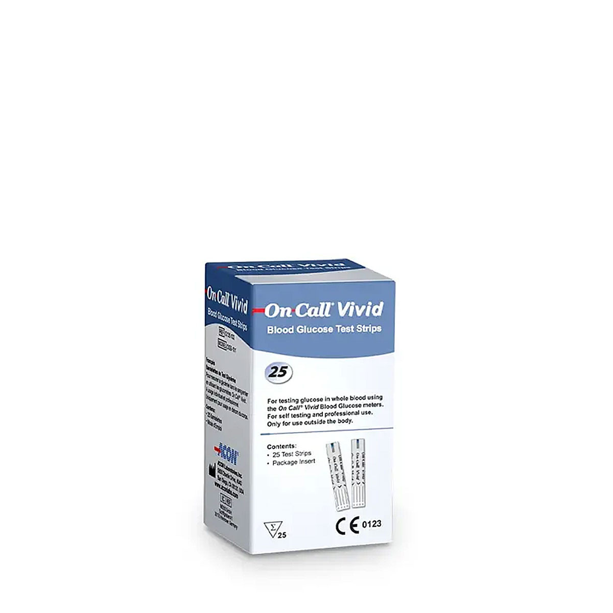 On Call Plus - Bandelettes test glycémie- boite de 25 Unités