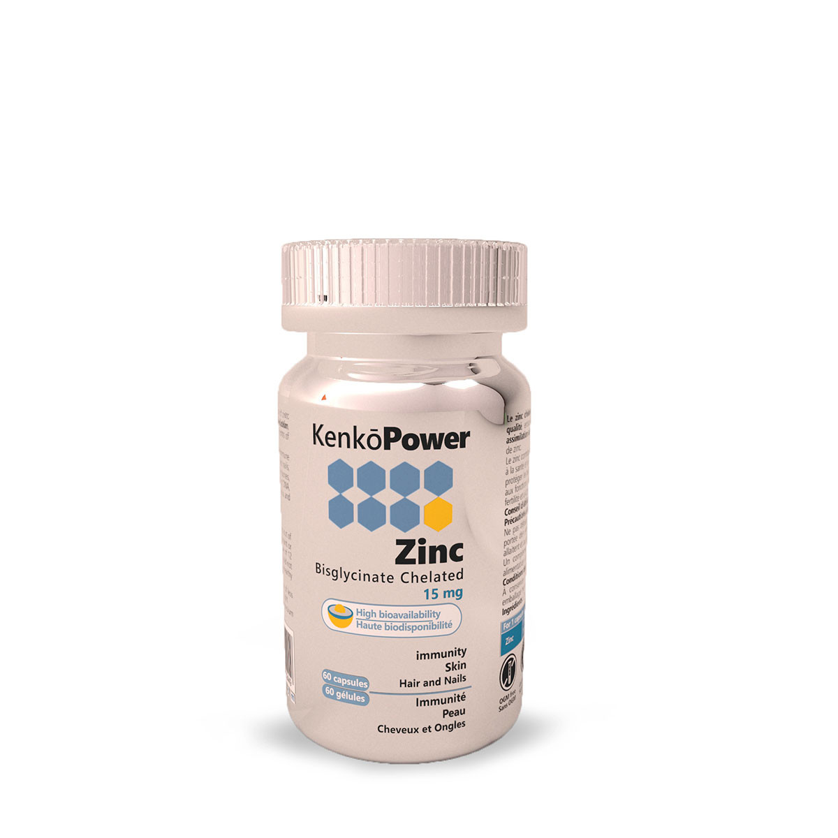 KenkoPower - Complément alimentaire Zinc - 60 gélules