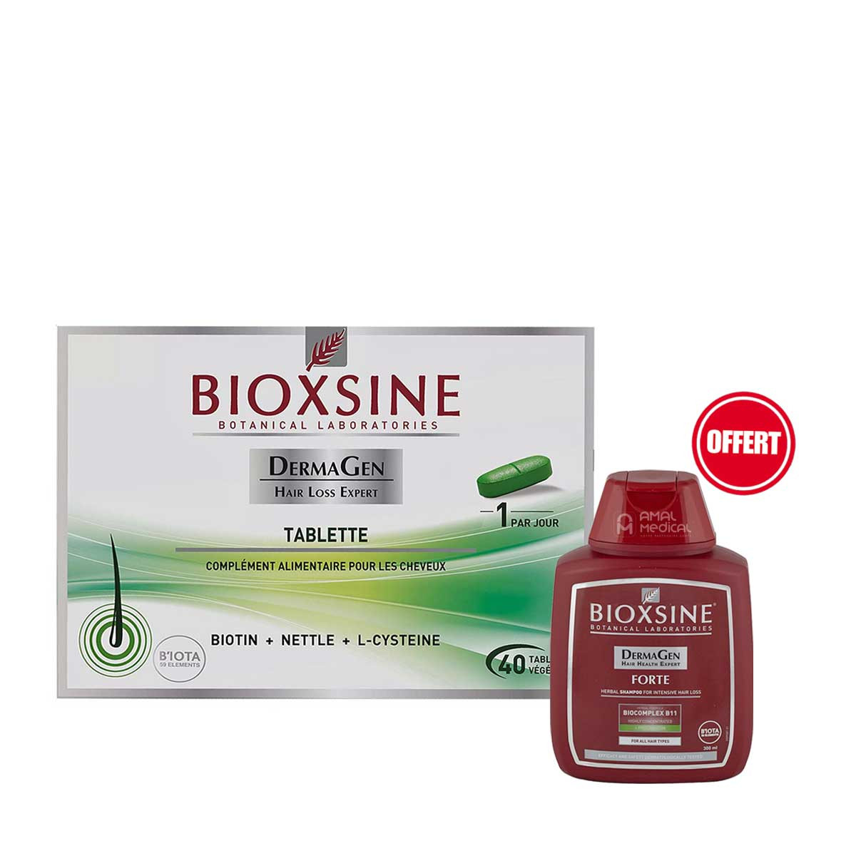 Pack Bioxsine anti-chute - Comprimés + Shampoing Offert