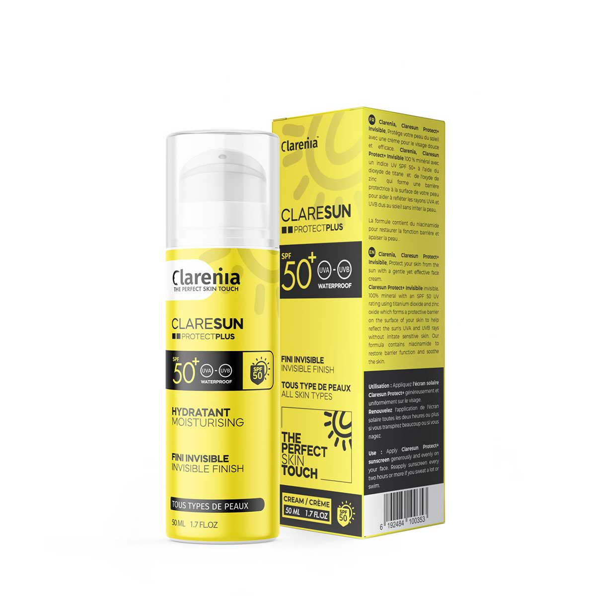 Clarenia Claresun - Ecran solaire hydratant invisible spf50+ - 50ml