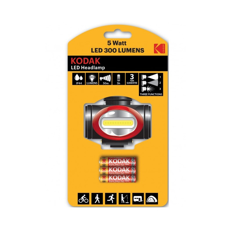 Torche Kodak LED Headlamp 5W + 3AAA