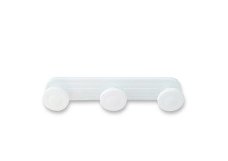 PORTE VÊTEMENT MURAL 3 TÊTES BLANC EN PLASTIQUE LUXPLAST