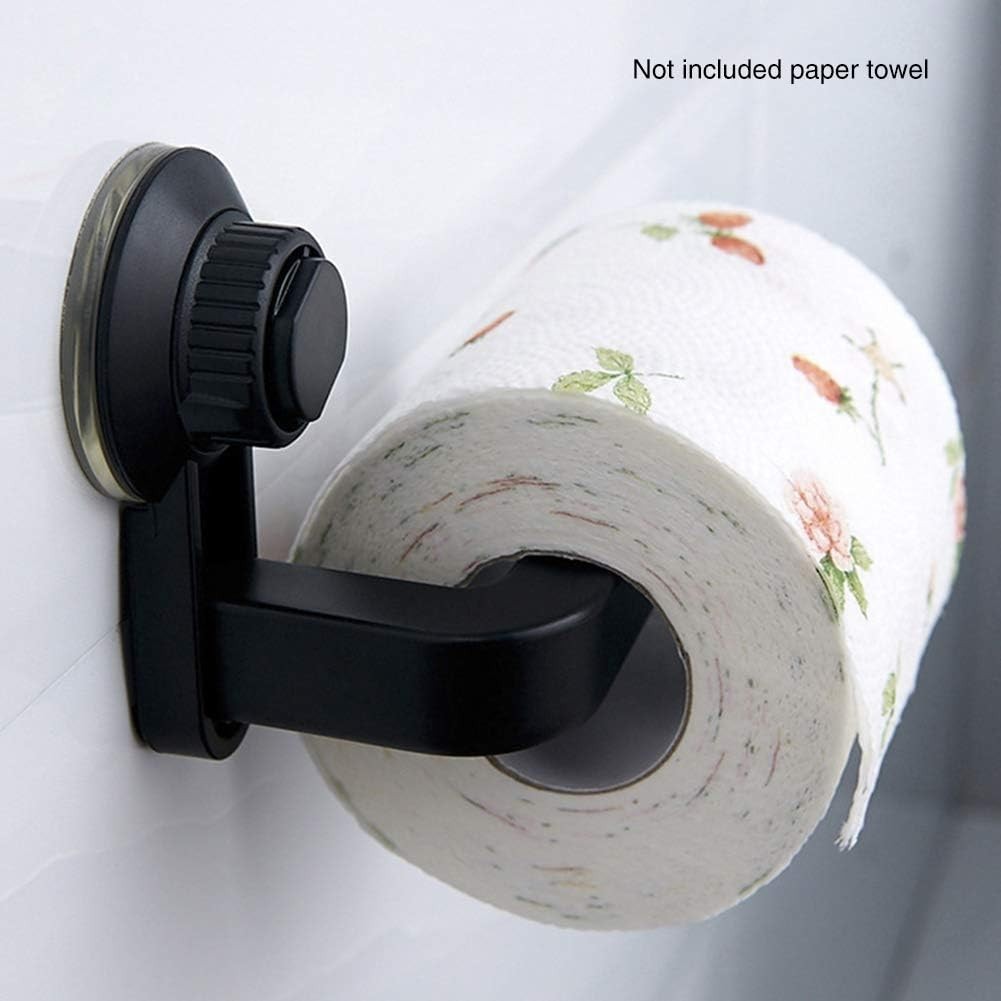 PORTE PAPIER TOILETTE VENTOUSE EN ABS NOIR EJIM
