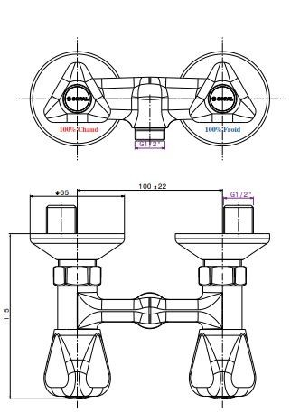 MÉLANGEUR DE TOILETTE TOZEUR SOPAL