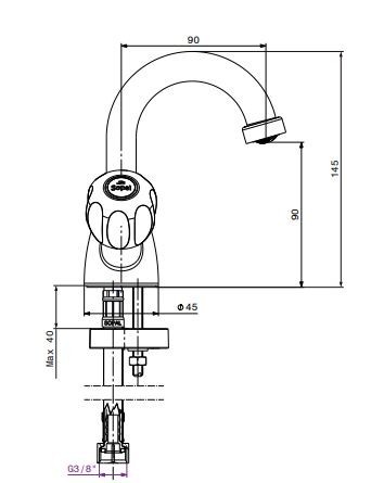 MÉLANGEUR DE LAVE-MAINS SALAKTA SOPAL