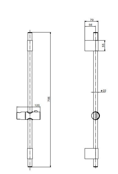 BARRE DE DOUCHE DOUZ COMPLÈTE SOPAL