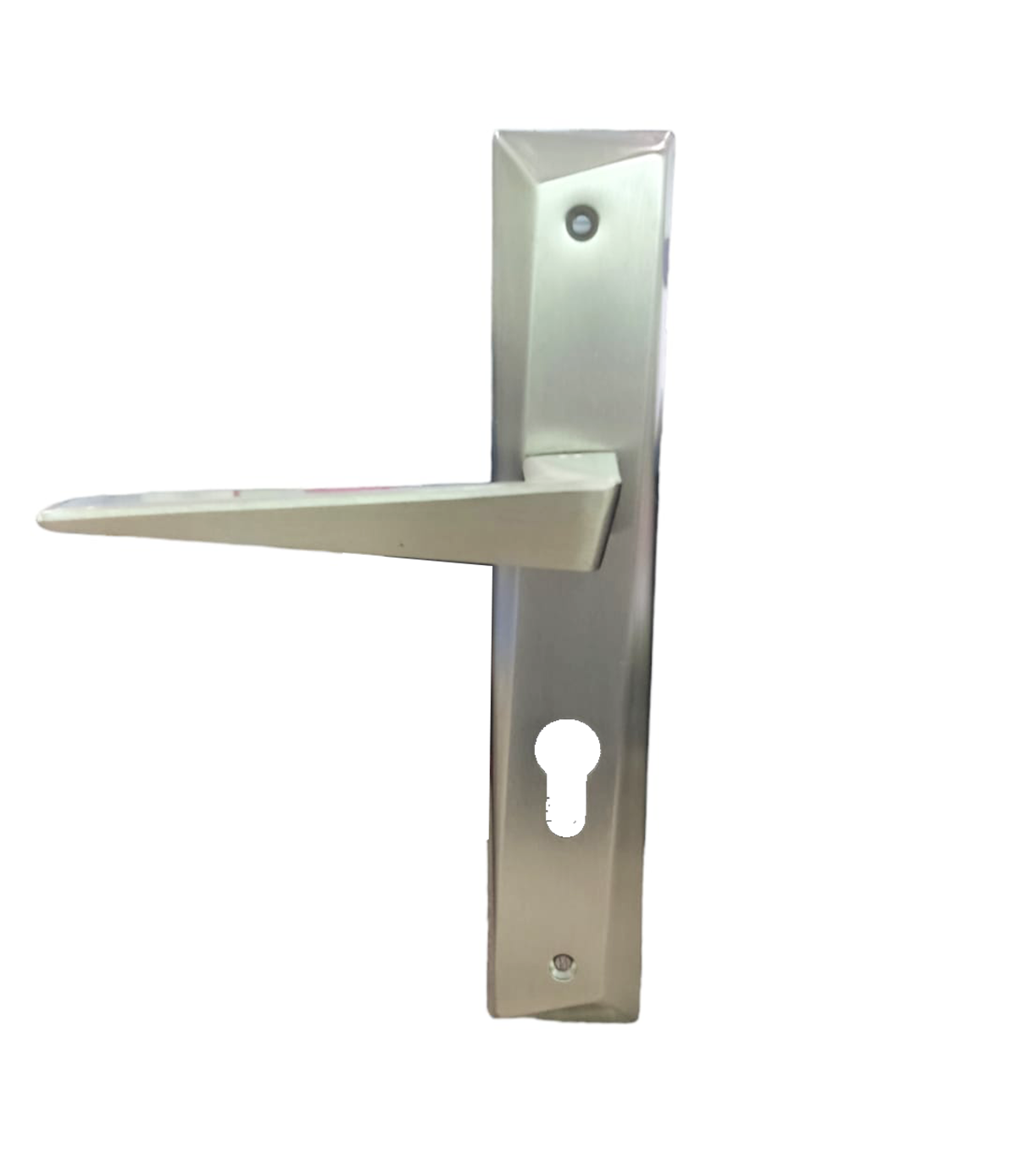 POIGNÉE DE PORTE SUR PLAQUE TULIPE GRAND TROU SATIN-CHROMÉ STAP