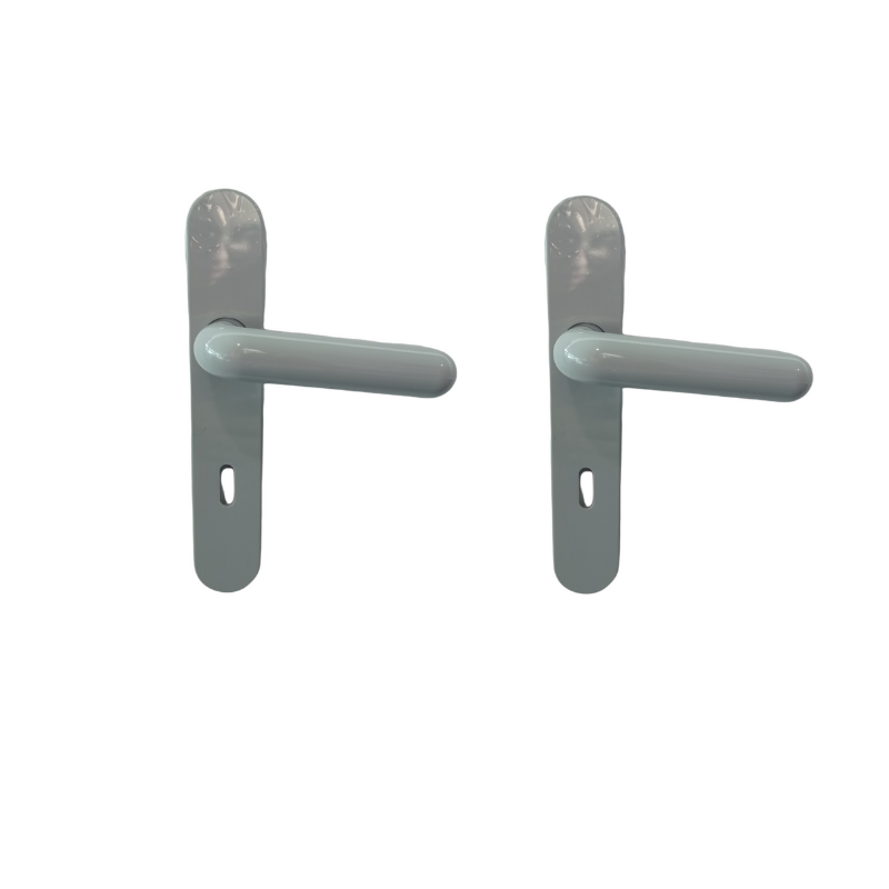 POIGNÉE DE PORTE EN PLASTIQUE PETIT TROU GRIS