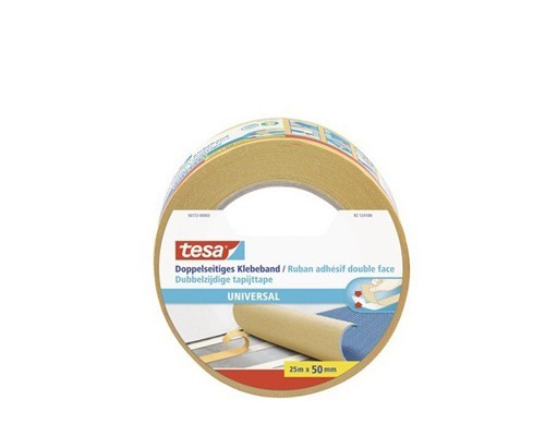RUBAN ADHESIF DOUBLE FACE UNIVERSEL 25Mx50MM TESA