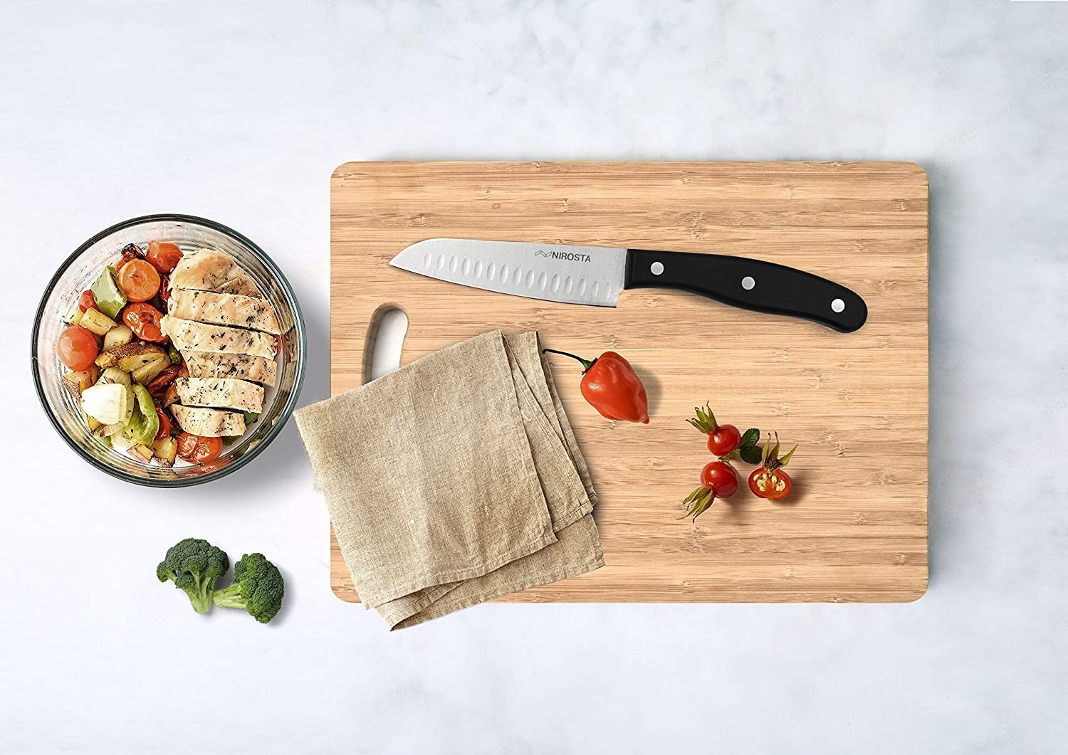 COUTEAU SANTOKU 30CM NIROSTA