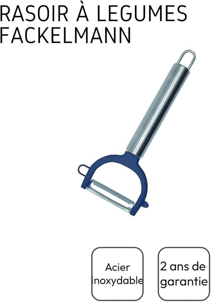 ÉPLUCHEUR DE LÉGUMES/FRUITS EN INOX 17CM FACKELMANN