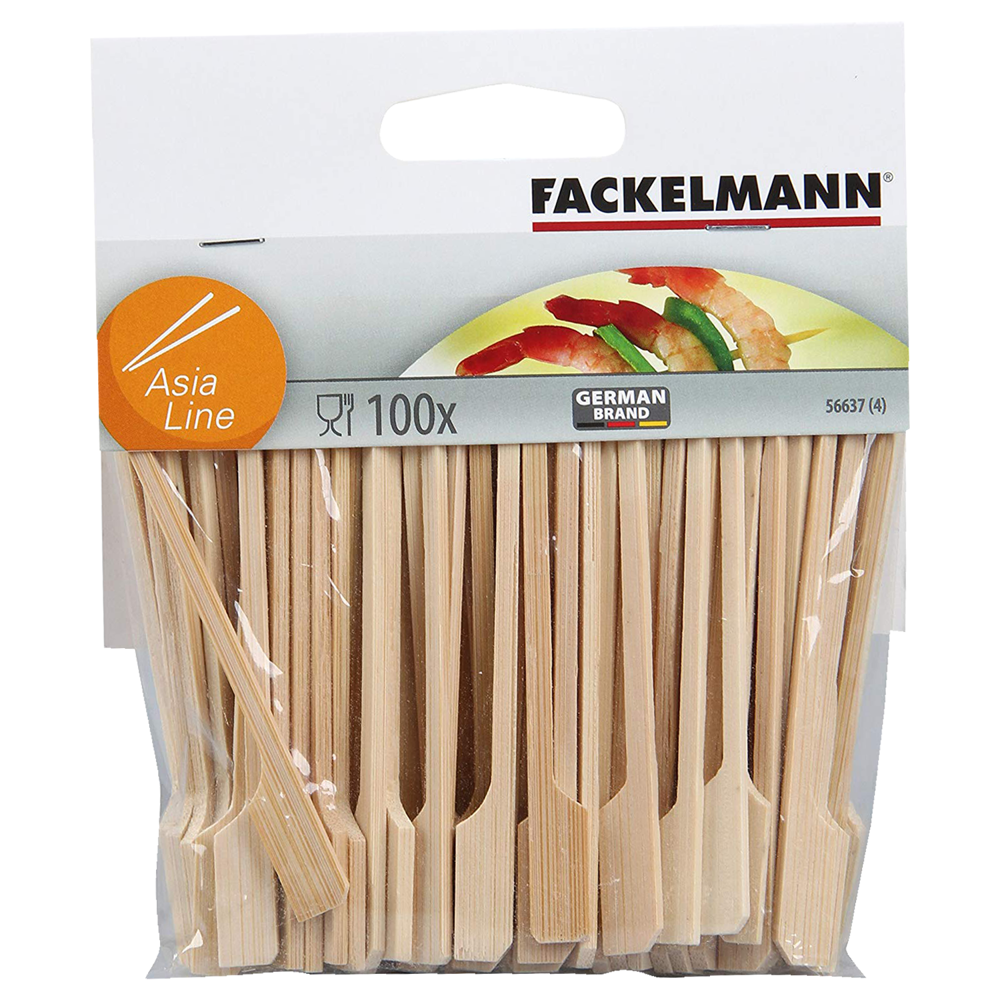 LOT DE 100 MINI BROCHETTES 9CM EN BAMBOU FACKELMANN