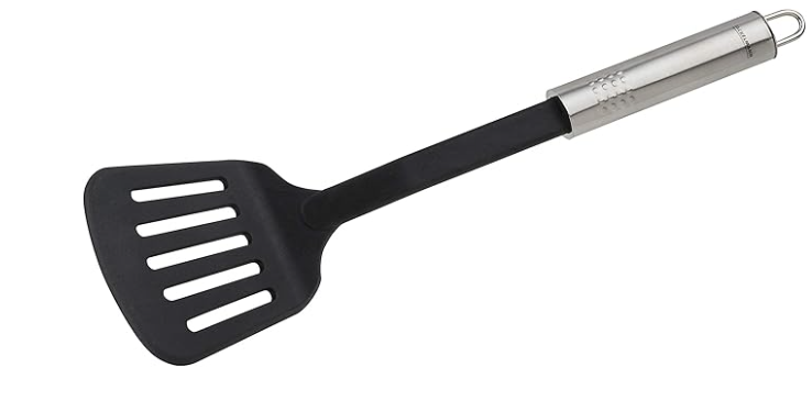SPATULE DE CUISINE EN PLASTIQUE AVEC MANCHE EN INOX FACKELMANN