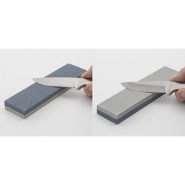 PIERRE À AFFUTER COUTEAUX DOUBLE FACE EN ALUMINIUM 200*50*25MM PEXCRAFT