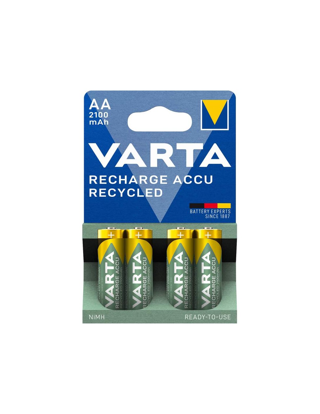 Pile VARTA rechargeable Recycled LR6 BP4 2100mAh