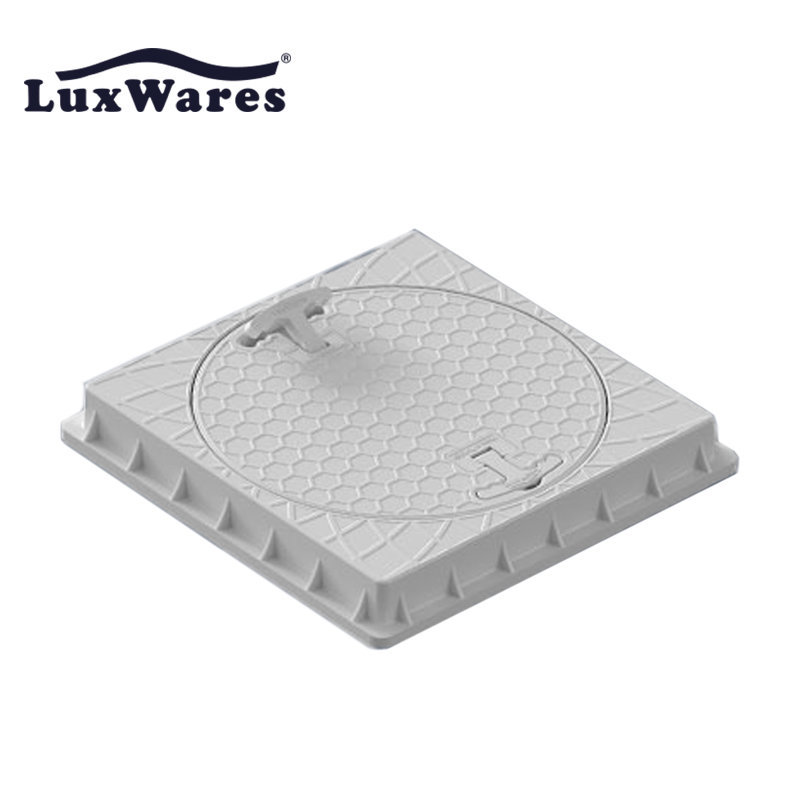 COUVERCLE ROND+CADRE CARRE 40X40 LUXWARES