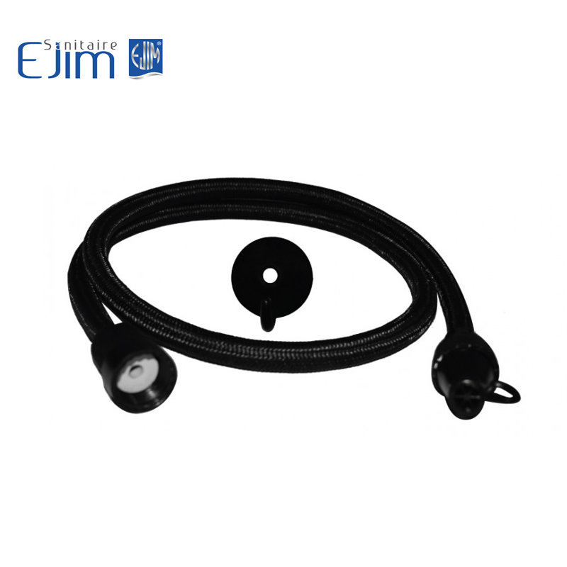 FLEXIBLE DE TOILETTE TRESSÉ NOIR 1M EJIM