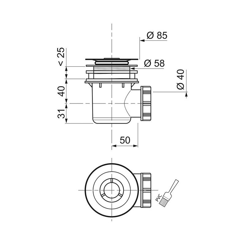 BANDE RECEVEUR DOUCHE Ø60 MM WIRQUIN