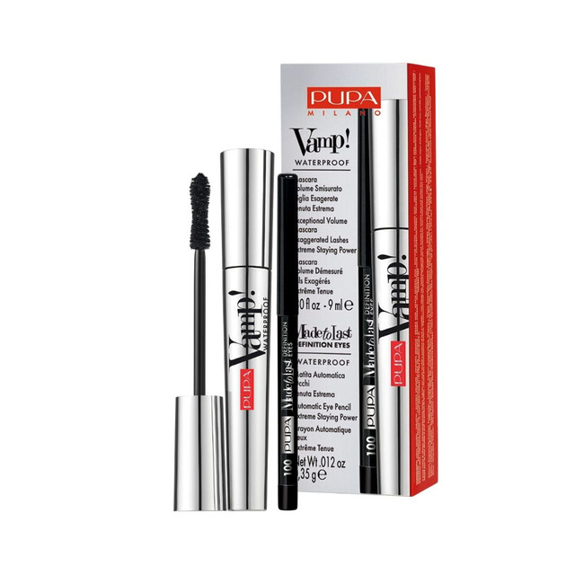 PUPA – Kit Mascara Vamp Waterproof +Crayon Yeux Noir