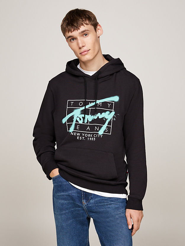 Tommy Jeans – Sweat à capuche coupe standard – Noir
