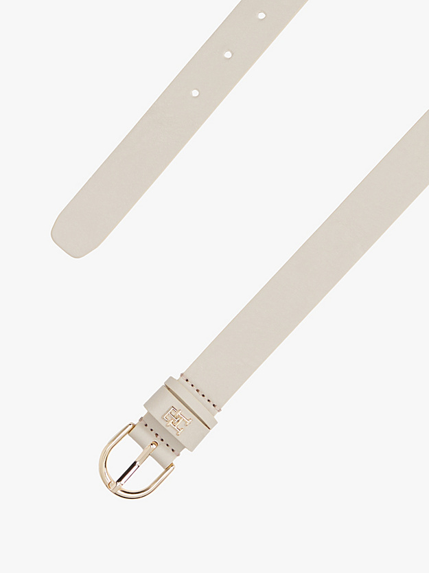 Tommy Jeans – Ceinture Essential en cuir emblématique – Beige