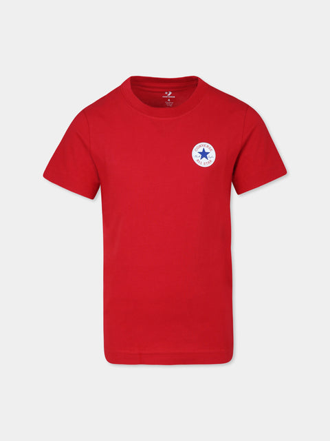 Converse – T-shirt enfant Converse Printed CTP – Rouge