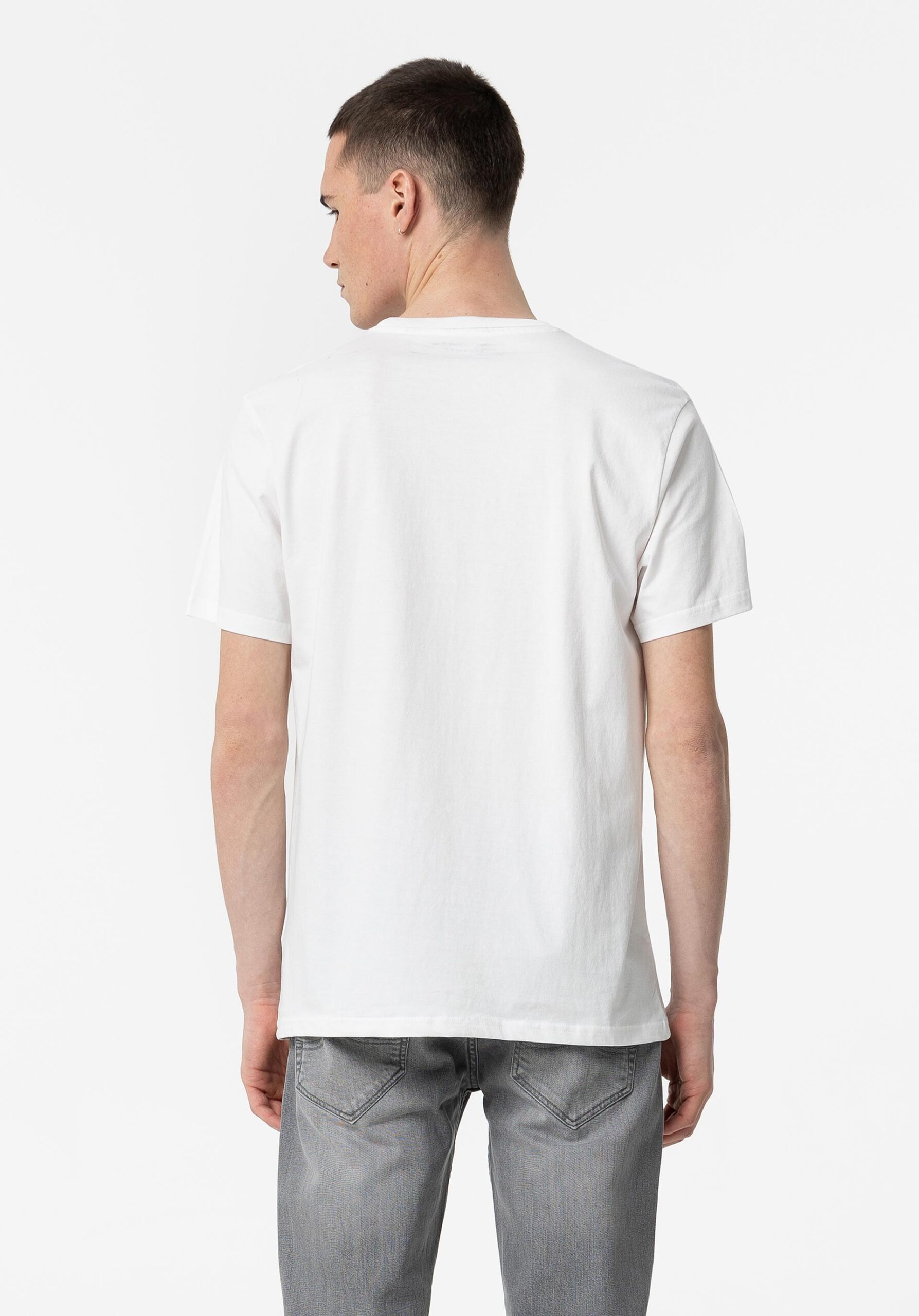 Tiffosi Homme – T-shirt blanc à manches courtes