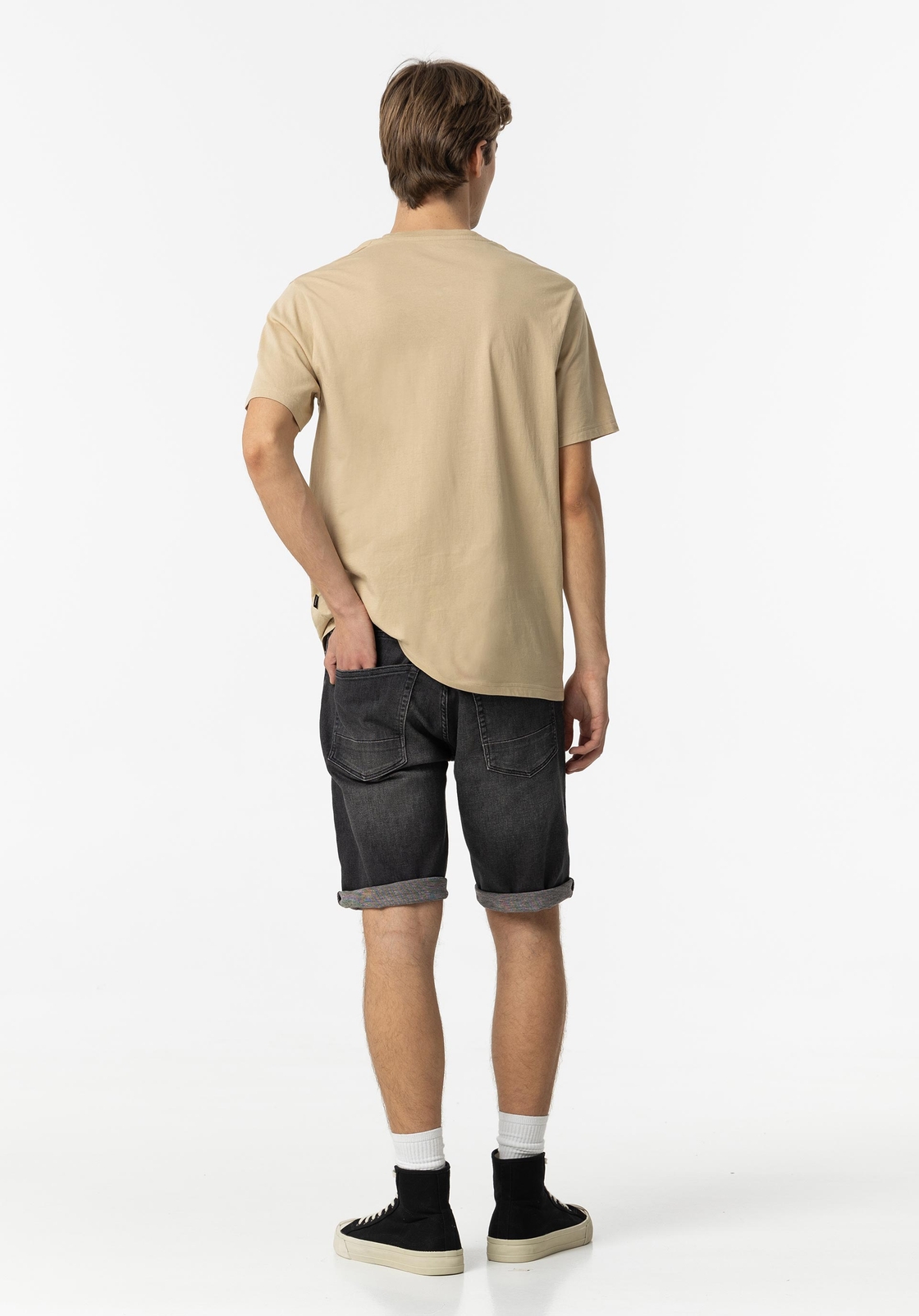 Tiffosi Homme – Short avec taille élastique noir