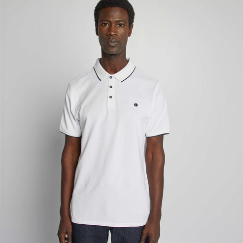 Kiabi Homme – Polo en piqué  de coton BLANC