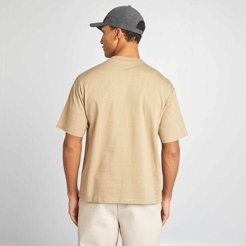 Kiabi Homme – T-shirt uni avec poche poitrine Beige