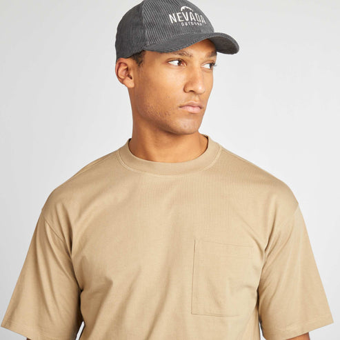 Kiabi Homme – T-shirt uni avec poche poitrine Beige