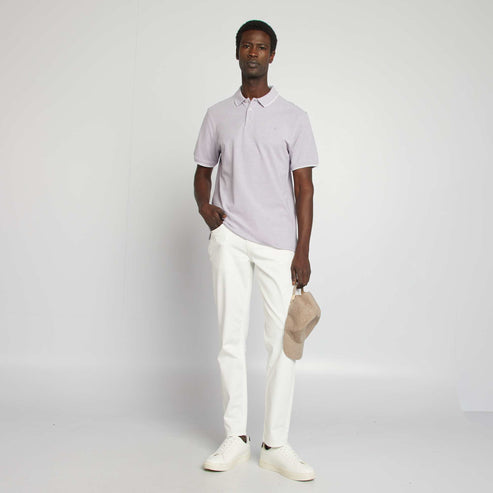 Kiabi – Polo en piqué  de coton VIOLET