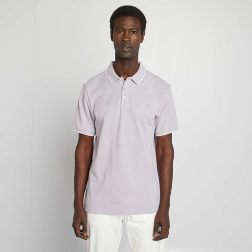Kiabi – Polo en piqué  de coton VIOLET
