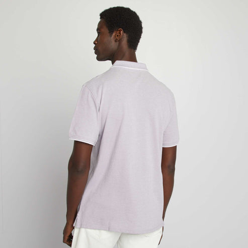 Kiabi – Polo en piqué  de coton VIOLET
