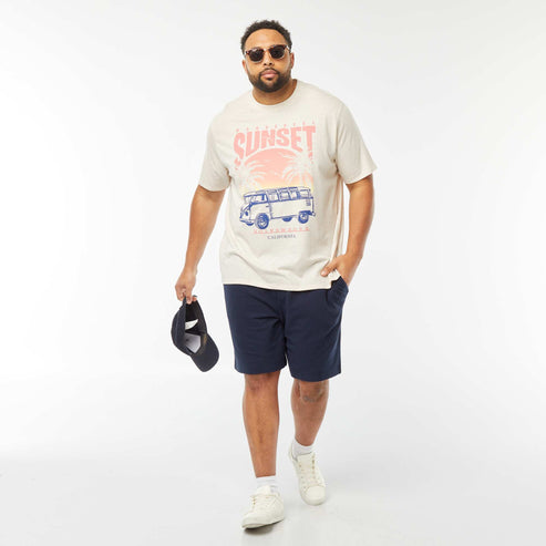 Kiabi – Bermuda en molleton léger BLEU