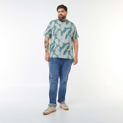 Kiabi – T-shirt manches courtes à motif VERT