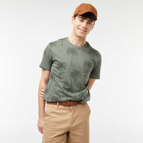 Kiabi – Tee-shirt imprimé palmiers VERT