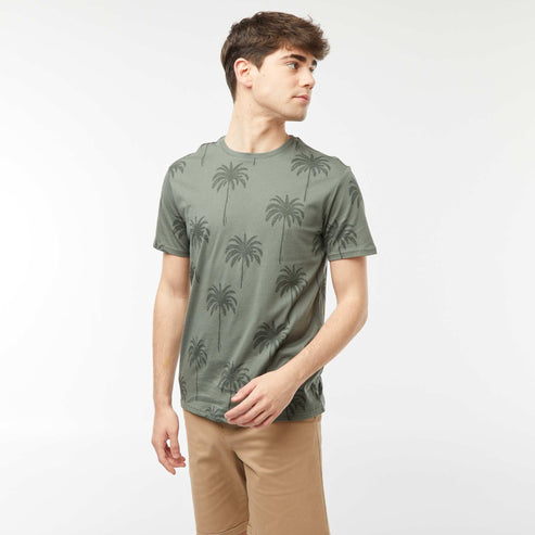 Kiabi – Tee-shirt imprimé palmiers VERT