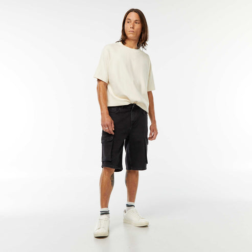 Kiabi – Bermuda multipoches en jean GRIS