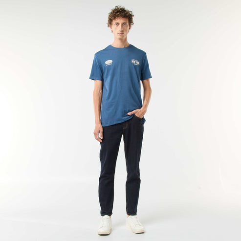 Kiabi – Tee-shirt manches courtes imprimé BLEU