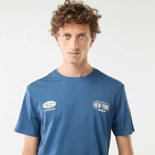 Kiabi – Tee-shirt manches courtes imprimé BLEU