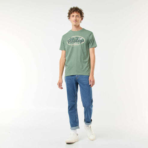 Kiabi – Tee-shirt manches courtes imprimé VERT