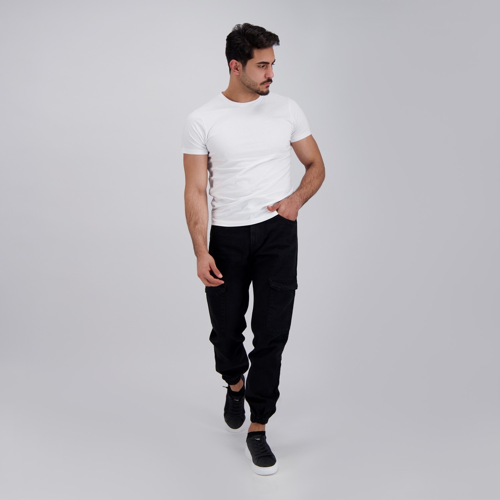 Kontakt – T-shirt homme manches courtes avec broderie – Blanc