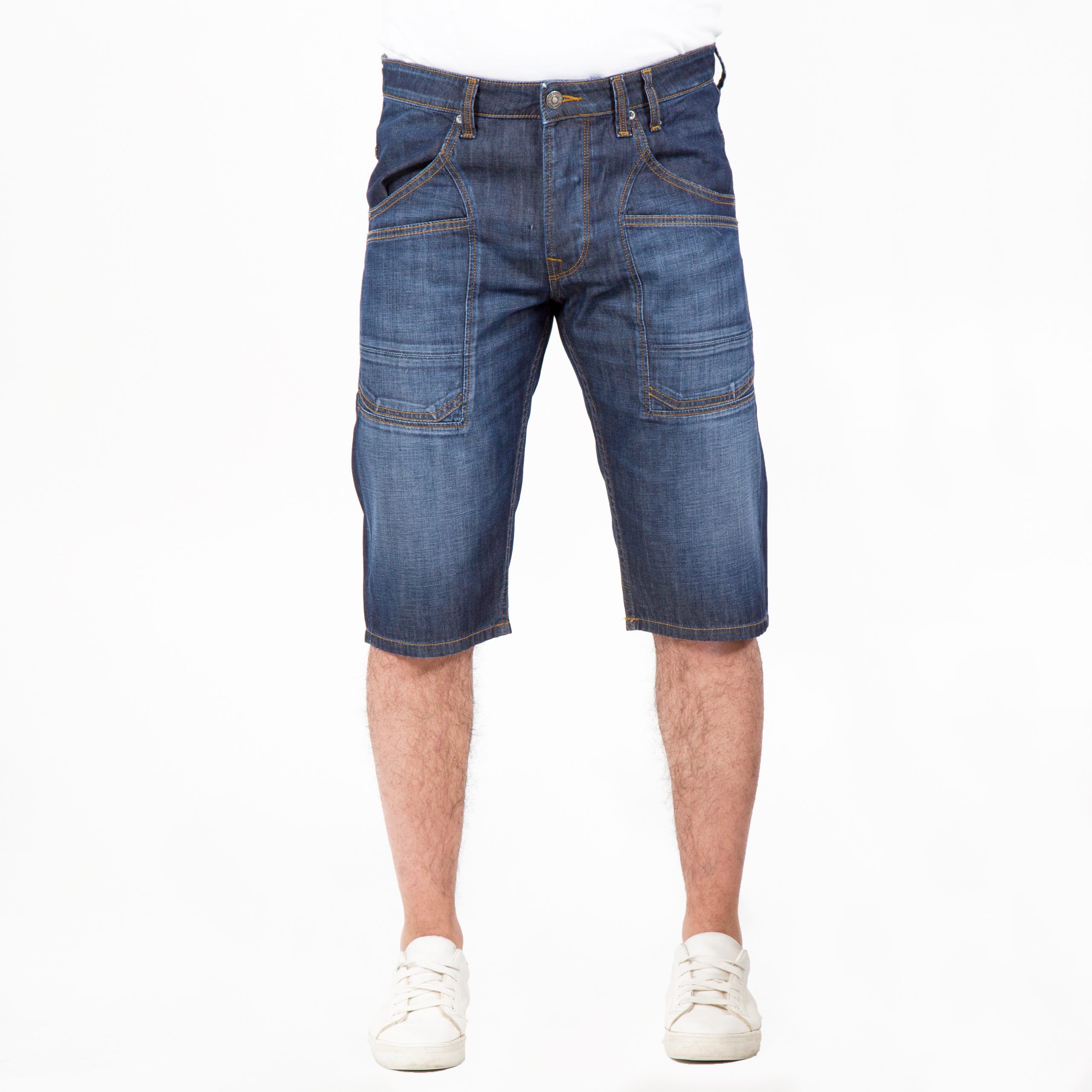 Lee Cooper – Lee Cooper – Pantacourt denim bleu